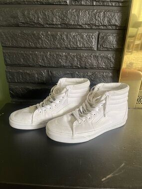 Vans White Sk8-Hi Sneakers
